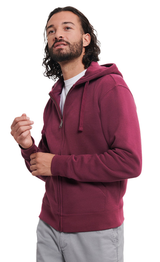 Φούτερ με Κουκούλα και Φερμουάρ Authentic Zip Hoodie R-266M-0 Russell Burgundy