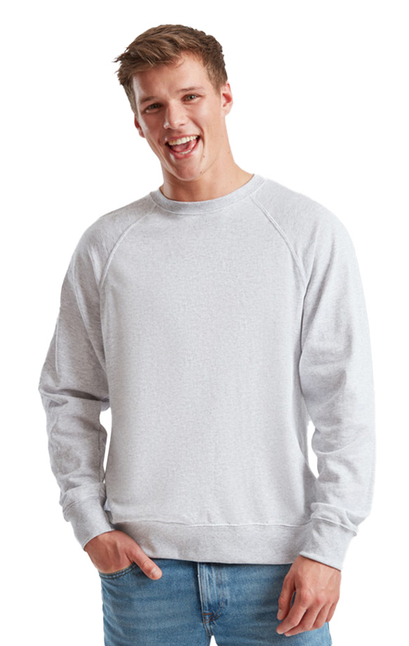Φούτερ Raglan 62-138-0 Fruit of the Loom Lightweight Heather Grey