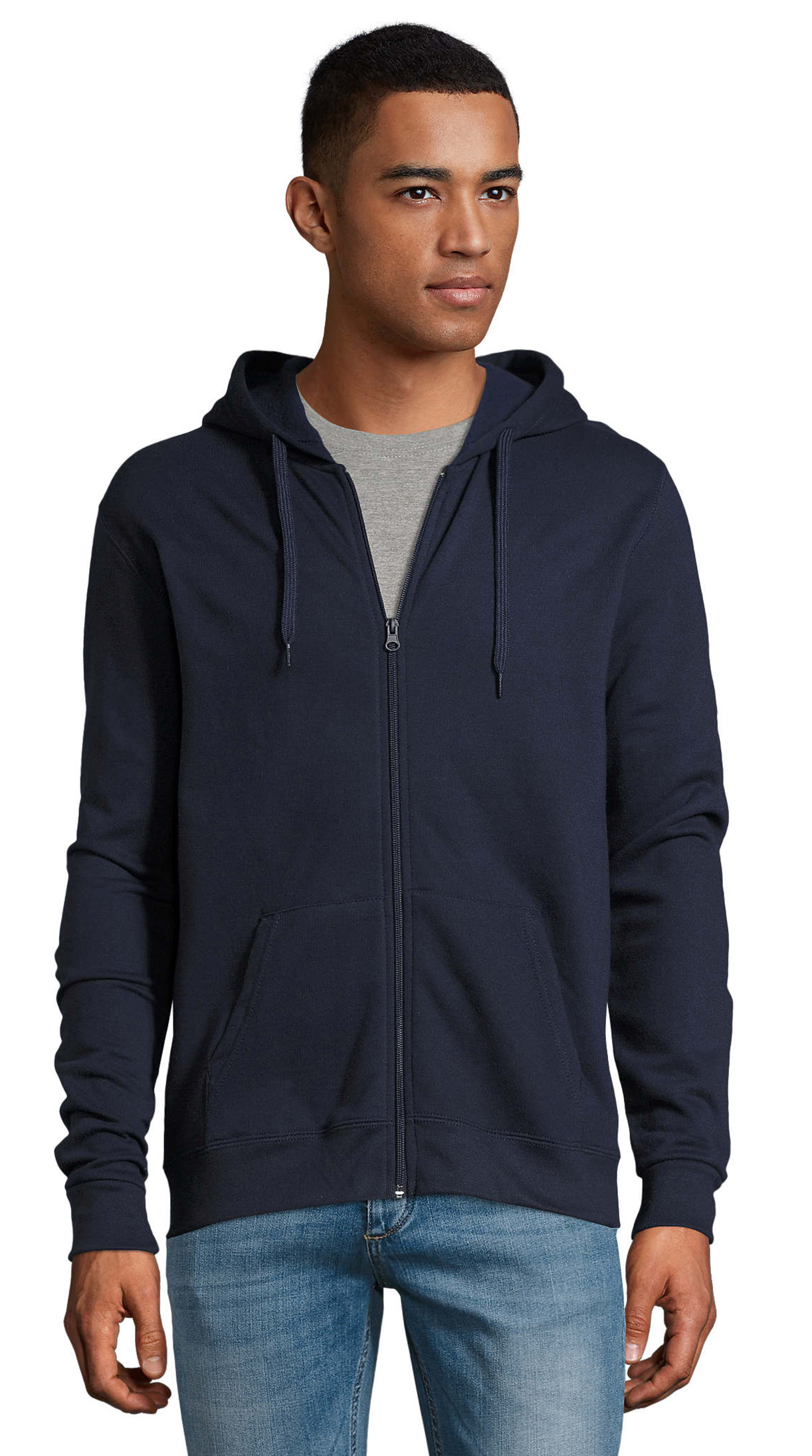 Ζακέτα Φούτερ με Κουκούλα Zip Hoodie 01714 SOL'S Stone French Navy