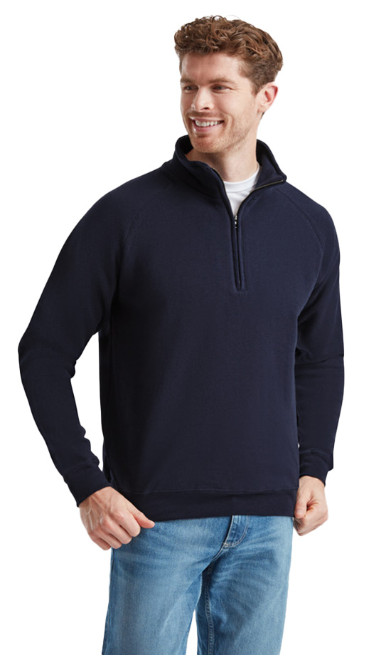 Φούτερ με Φερμουάρ Zip Neck 62-114-0 Fruit of the Loom Deep Navy