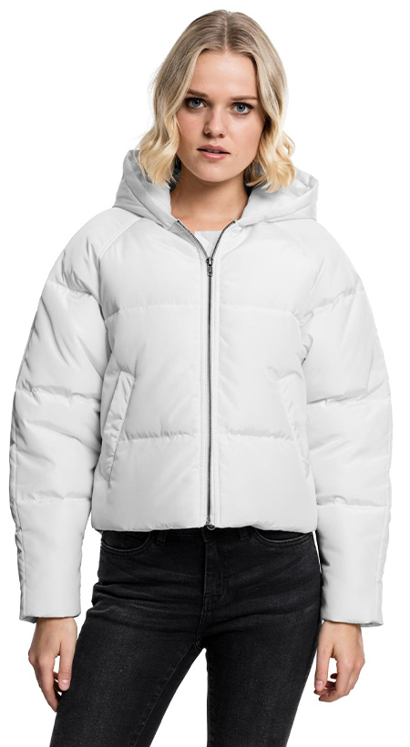 Γυναικείο μπουφάν με κουκούλα Oversized Urban Classics TB1758 Offwhite