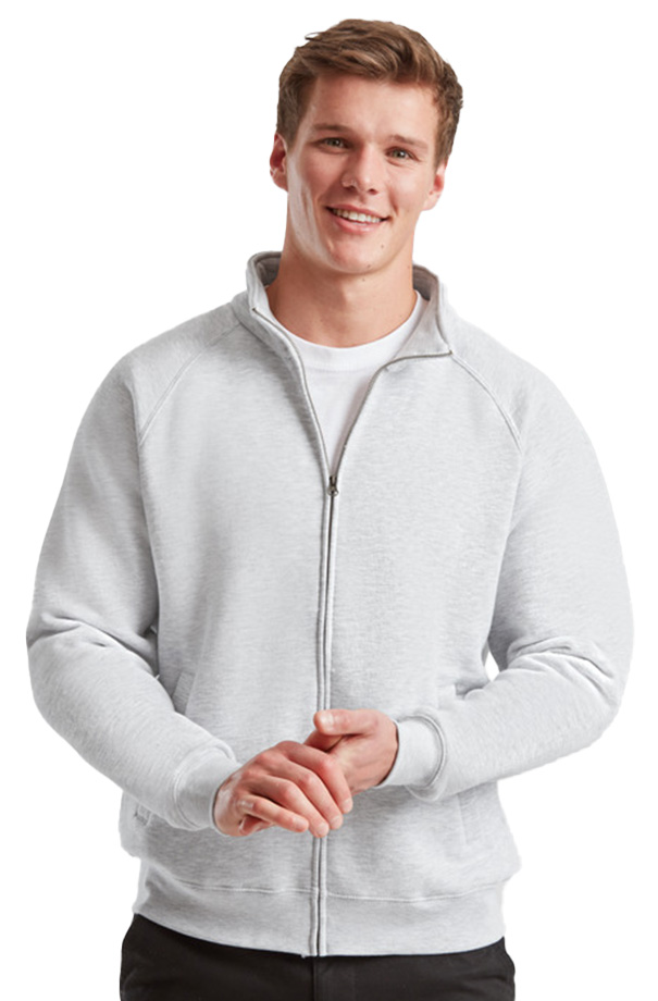 Φούτερ με Φερμουάρ 62-228-0 Fruit of the Loom Heather Grey