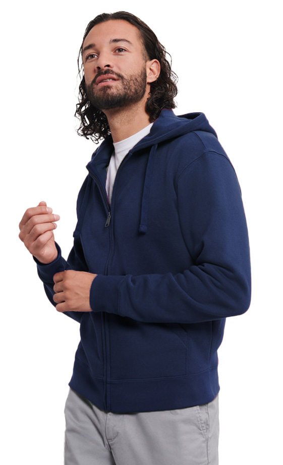 Φούτερ με Κουκούλα και Φερμουάρ Authentic Zip Hoodie R-266M-0 Russell French Navy