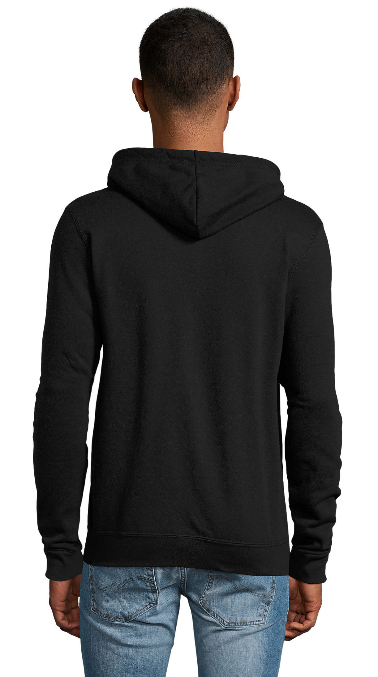 Ζακέτα Φούτερ με Κουκούλα Zip Hoodie 01714 Sol&Apos S Stone Black ανδρικά Simple Wear