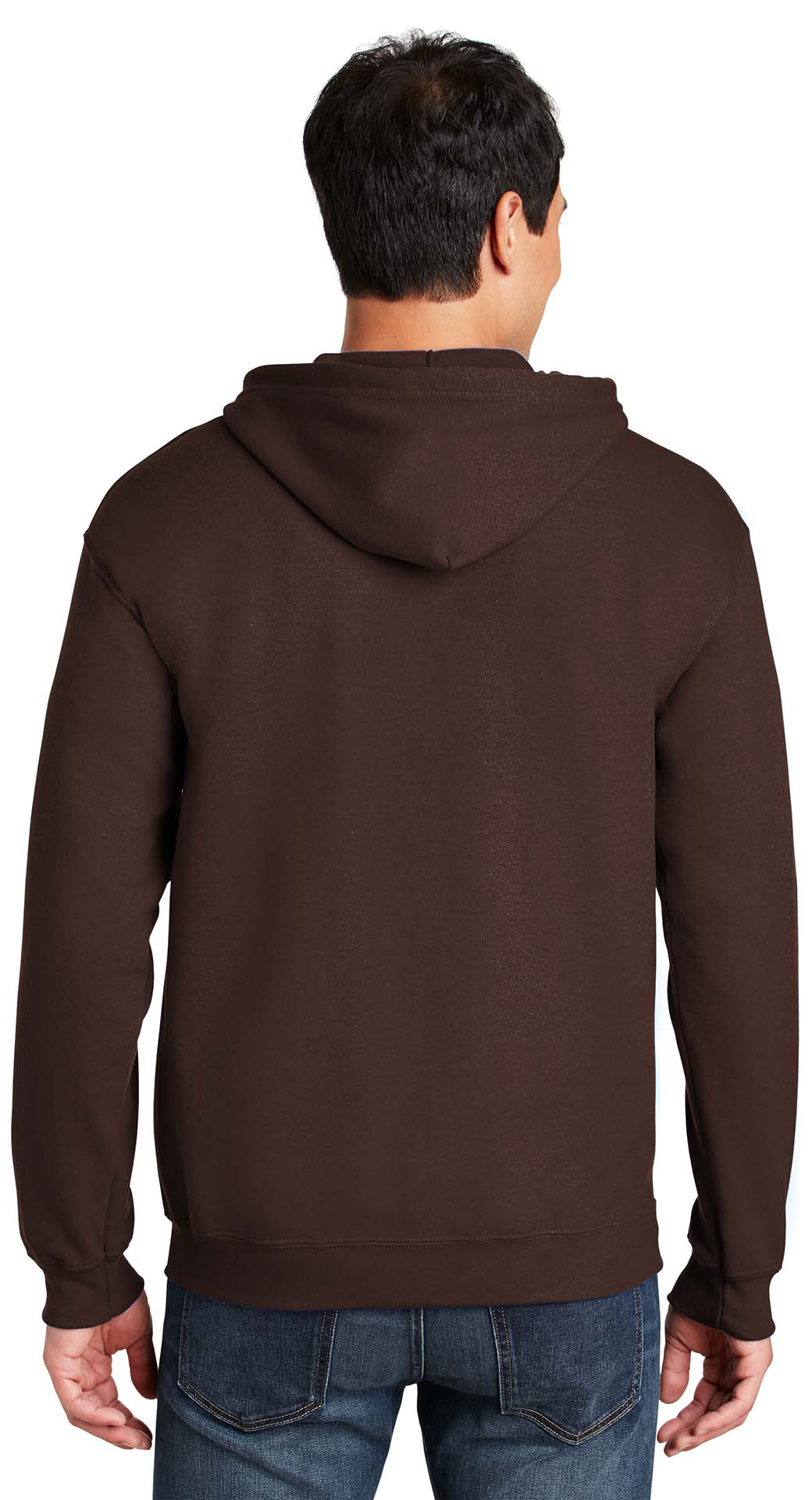 Φούτερ Ζακέτα με Κουκούλα 18600 Gildan Heavy Blend Zip Hoodie Dark Chocolate ανδρικά Simple Wear