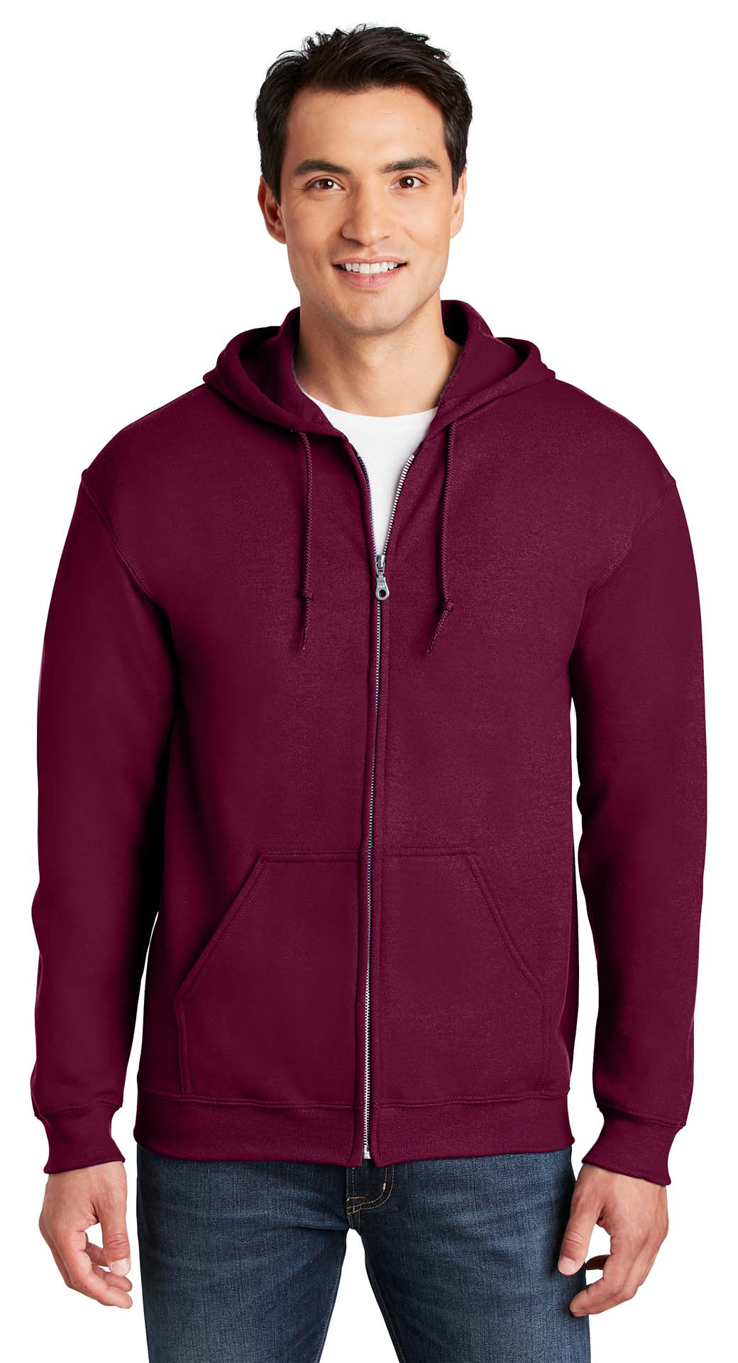 Φούτερ Ζακέτα με Κουκούλα 18600 Gildan Heavy Blend Zip Hoodie Maroon
