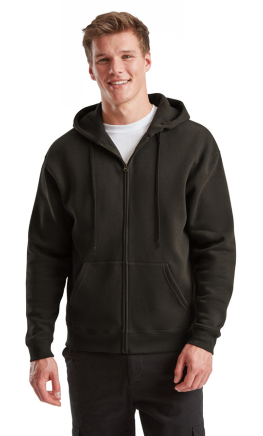 Zip Hoodie Φούτερ 62-034-0 Fruit of the Loom Charcoal