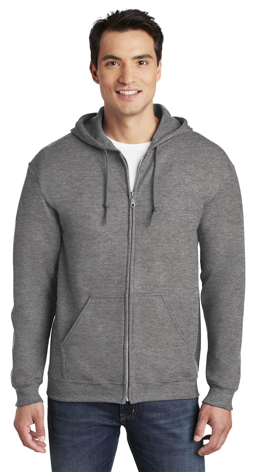 Φούτερ Ζακέτα με Κουκούλα 18600 Gildan Heavy Blend Zip Hoodie Graphite Heather