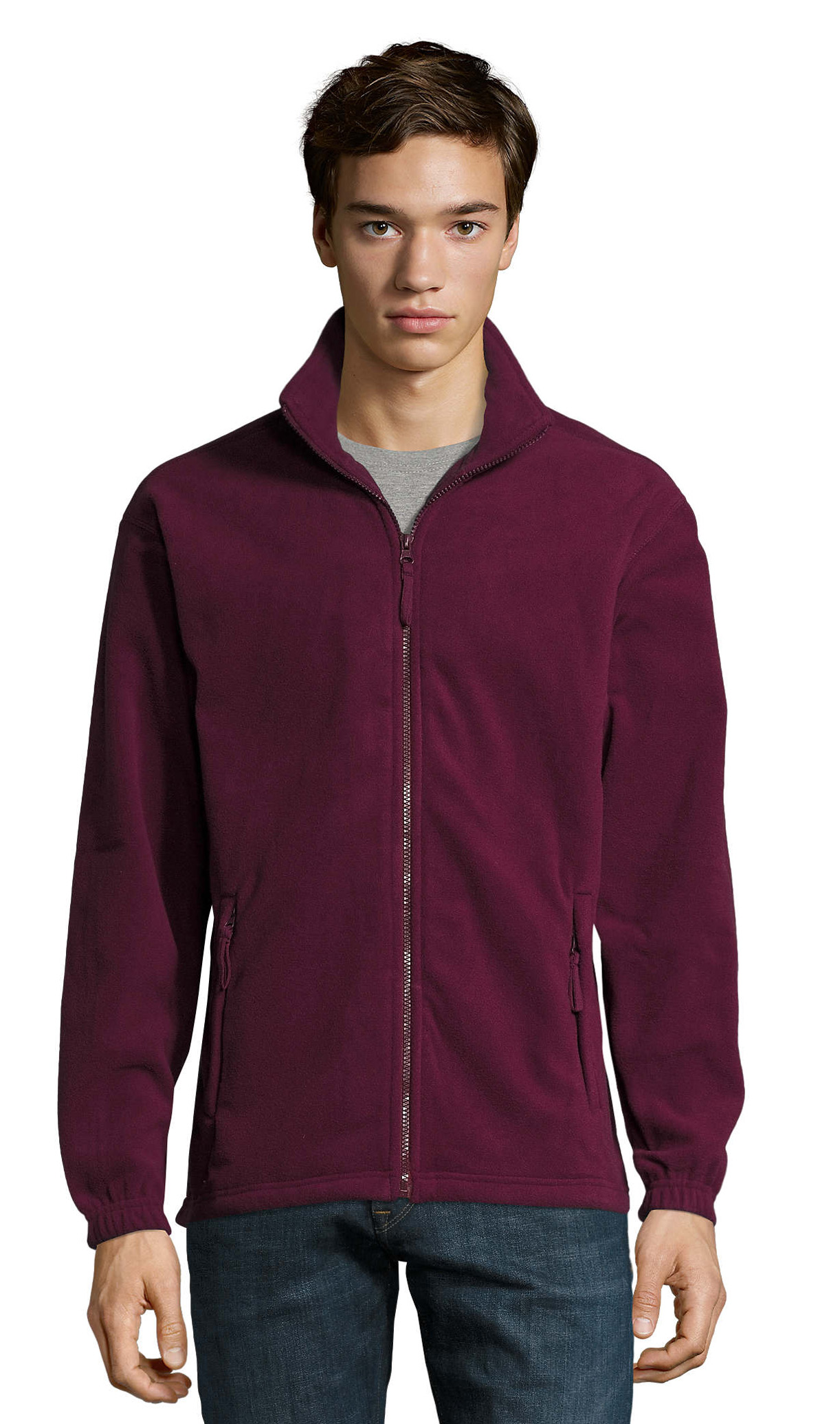 Ανδρική Ζακέτα Fleece North 55000 SOL'S Burgundy