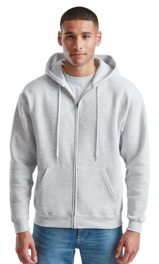 Zip Hoodie Φούτερ 62-034-0 Fruit of the Loom Heather Grey