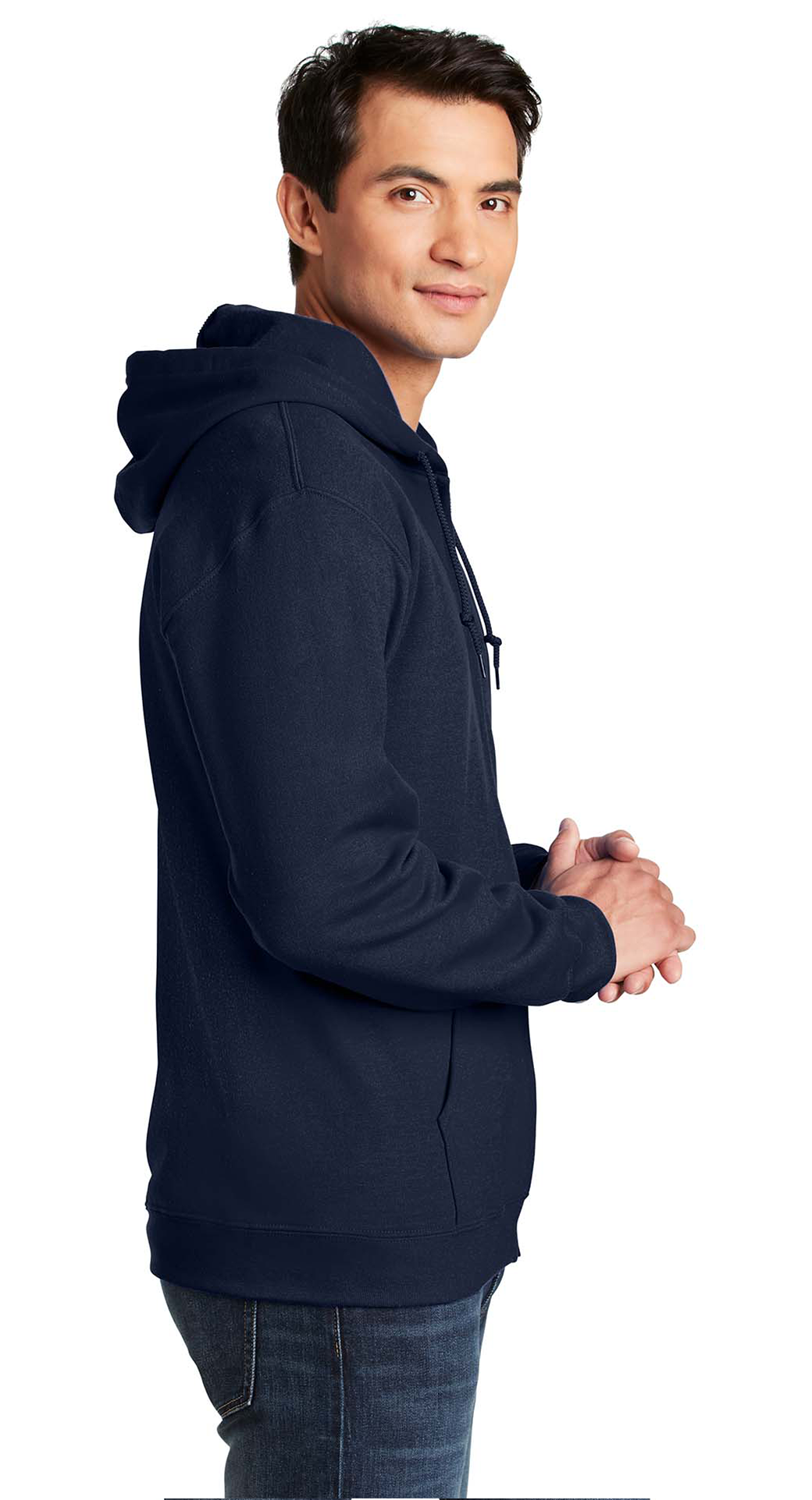 Φούτερ Ζακέτα με Κουκούλα 18600 Gildan Heavy Blend Zip Hoodie Navy ανδρικά Simple Wear