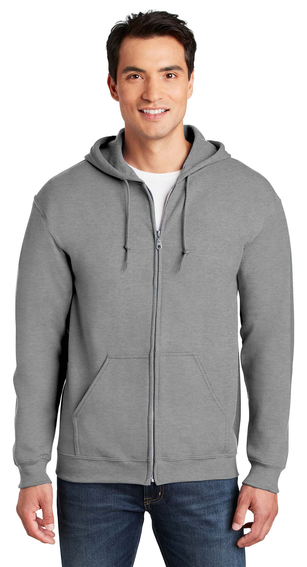 Φούτερ Ζακέτα με Κουκούλα 18600 Gildan Heavy Blend Zip Hoodie Sport Grey