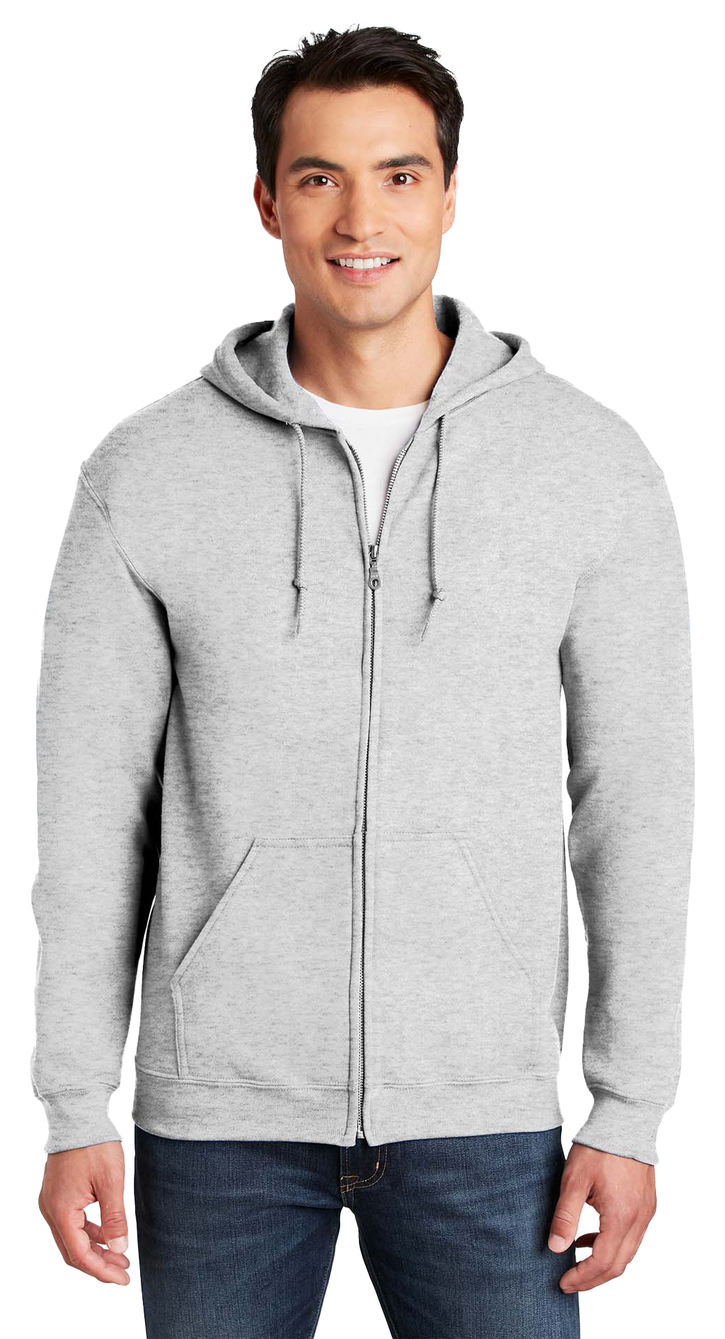 Φούτερ Ζακέτα με Κουκούλα 18600 Gildan Heavy Blend Zip Hoodie Ash Grey