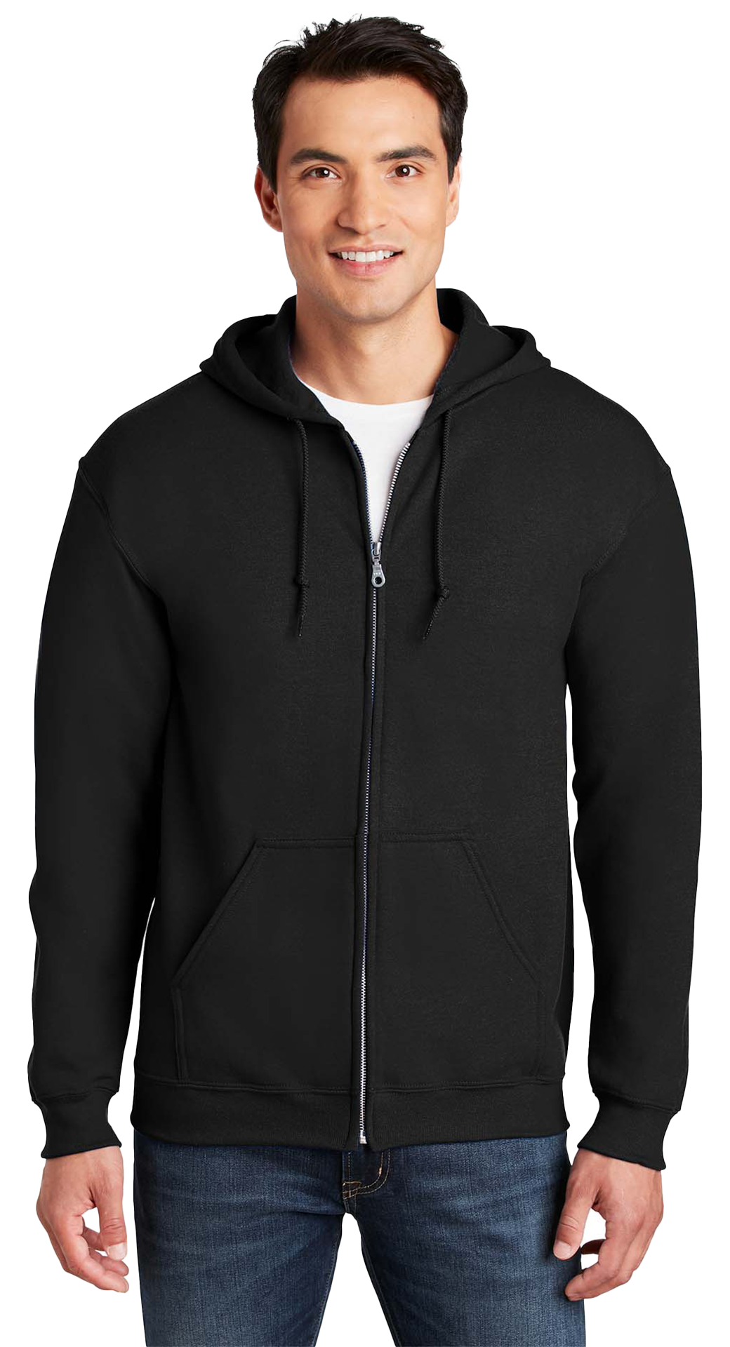 Φούτερ Ζακέτα με Κουκούλα 18600 Gildan Heavy Blend Zip Hoodie Black