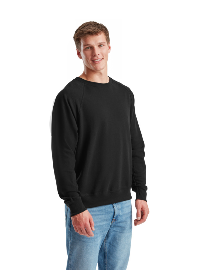 Φούτερ Raglan 62-138-0 Fruit Of The Loom Lightweight Black ανδρικά Simple Wear