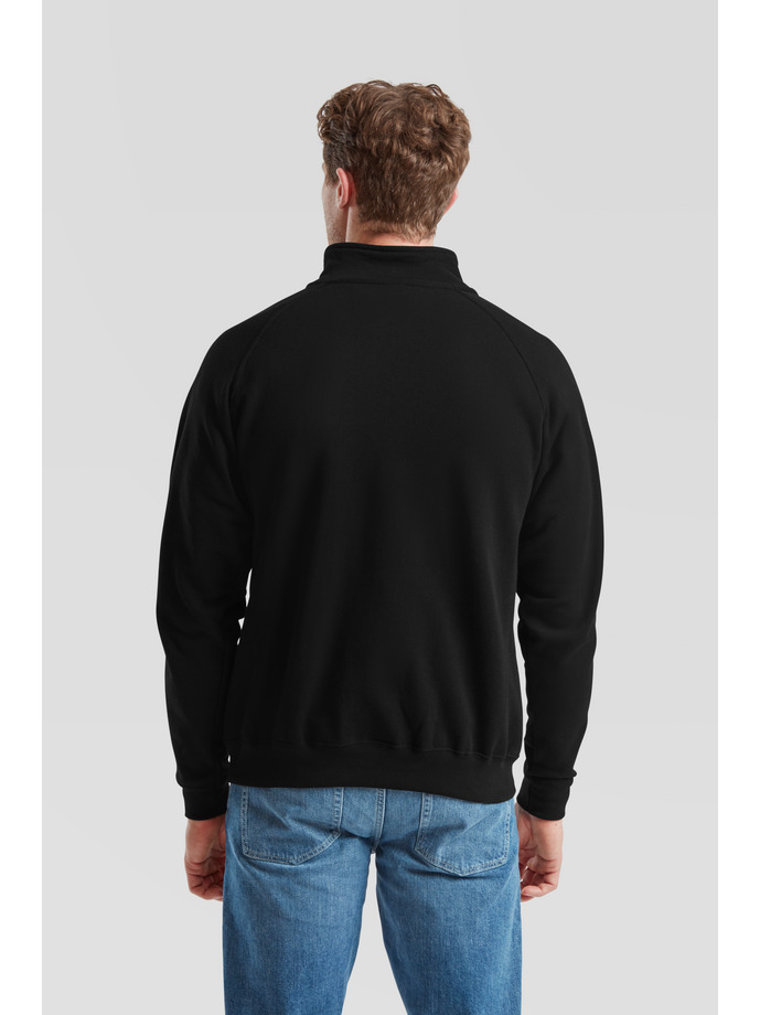 Φούτερ με Φερμουάρ Zip Neck 62-114-0 Fruit Of The Loom Black ανδρικά Simple Wear