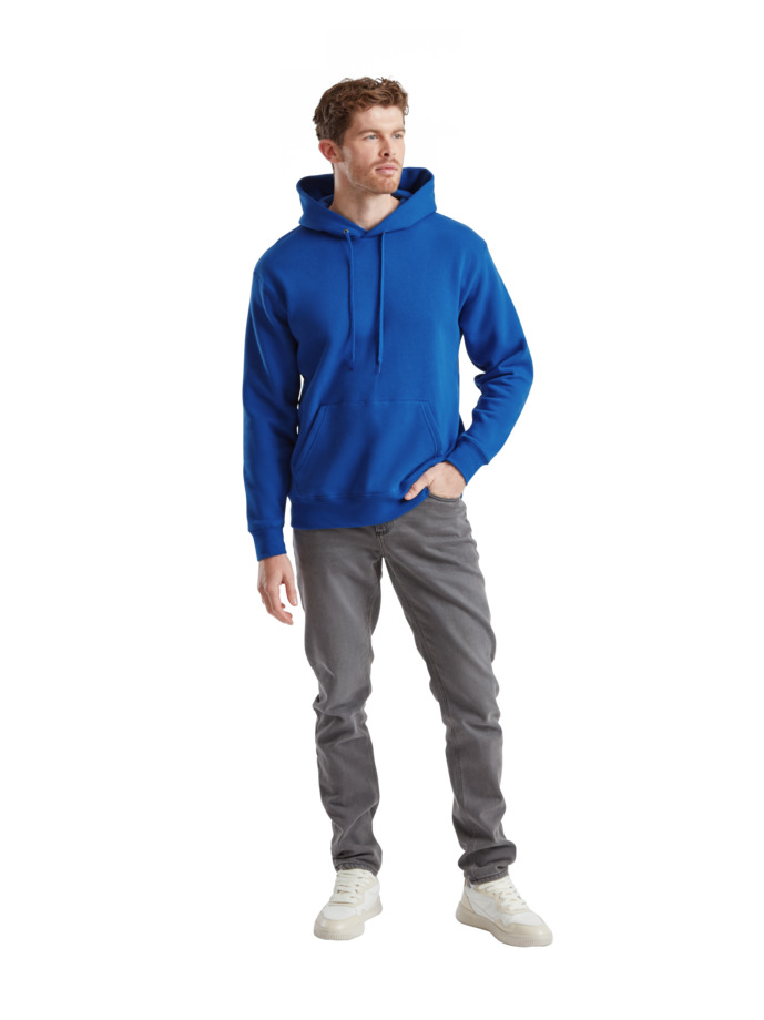 Φούτερ με Κουκούλα 62-152-0 Fruit Of The Loom Royal Blue ανδρικά Simple Wear