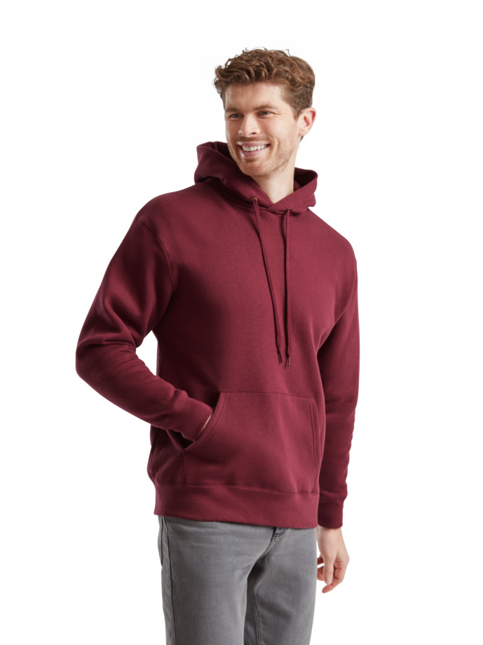 Φούτερ Hoodie Premium 62-152-0 Fruit Of The Loom Burgundy ανδρικά Simple Wear