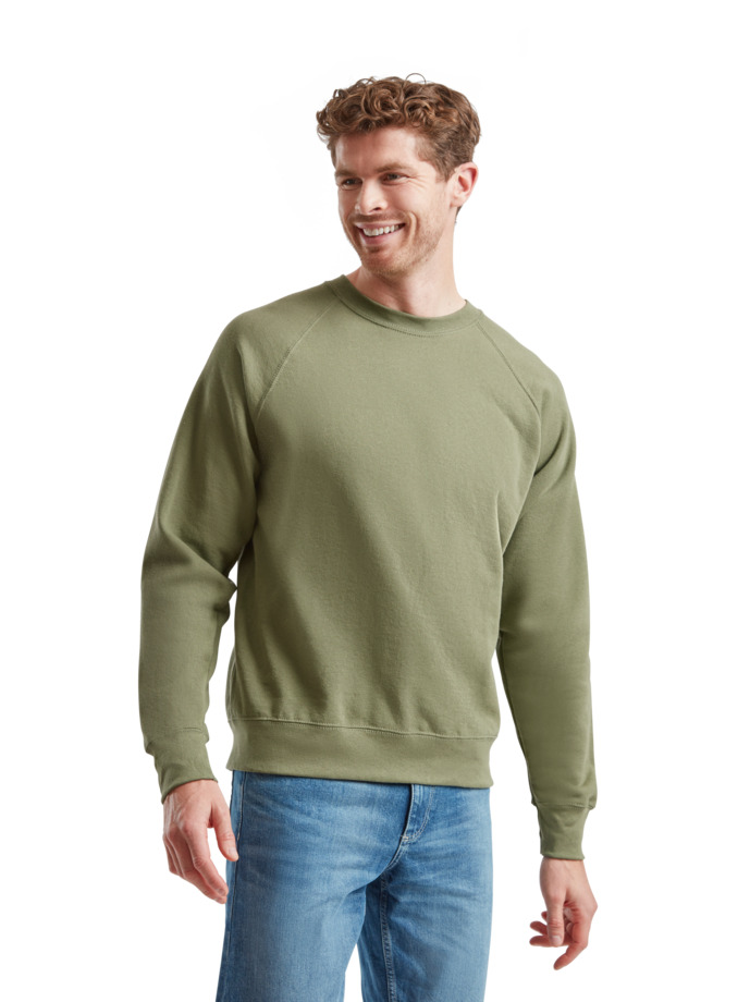 Φούτερ Classic Raglan 62-216-0 Fruit Of The Loom Olive ανδρικά Simple Wear