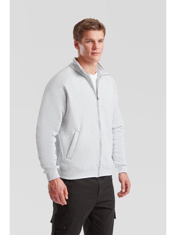 Φούτερ με Φερμουάρ 62-228-0 Fruit Of The Loom Heather Grey ανδρικά Simple Wear