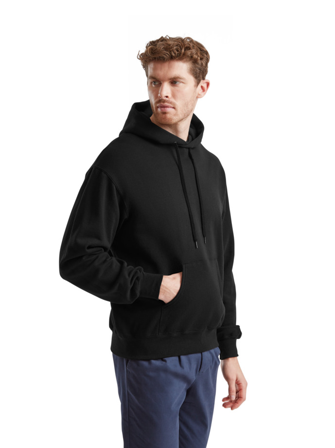 Φούτερ Hoodie 62-208-0 Fruit Of The Loom Black ανδρικά Simple Wear