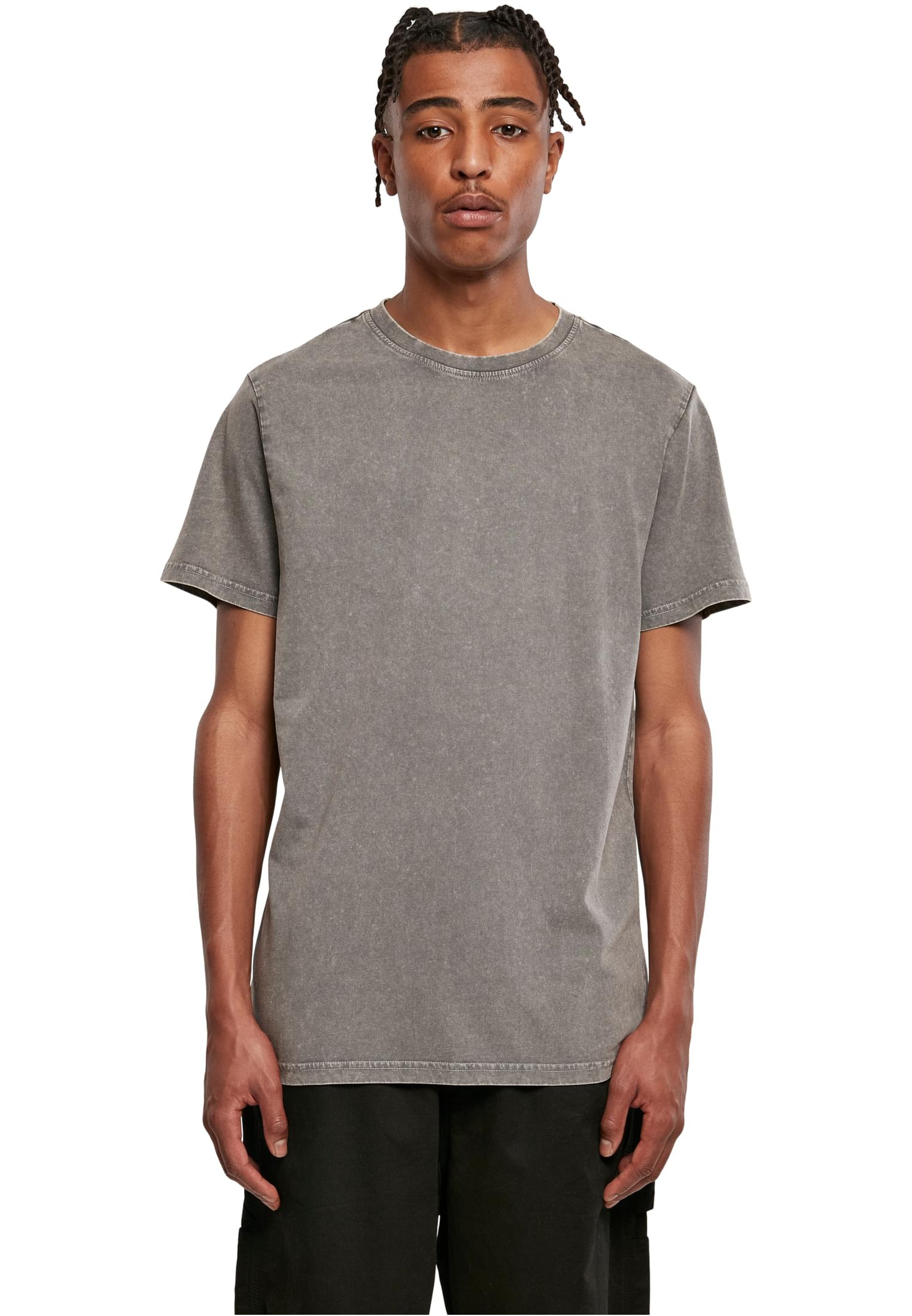 Ανδρικό T-Shirt Acid Washed BY190-02726 Build Your Brand Asphalt