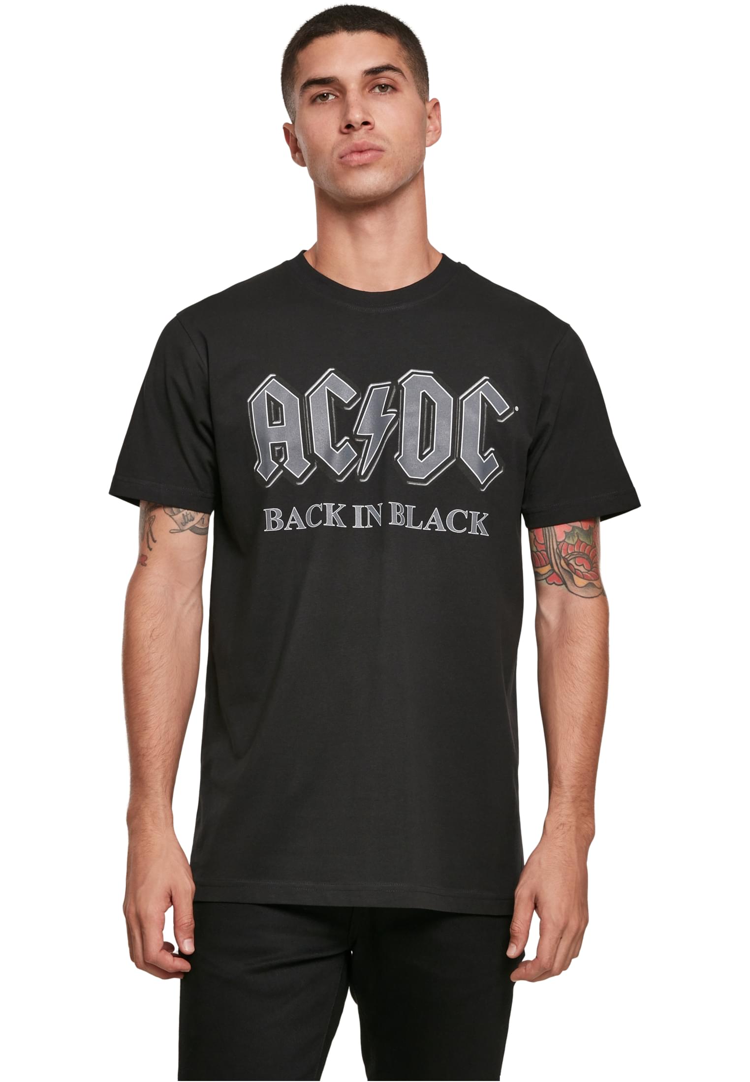 T-Shirt ACDC Back In Black Merchcode MC480 Black