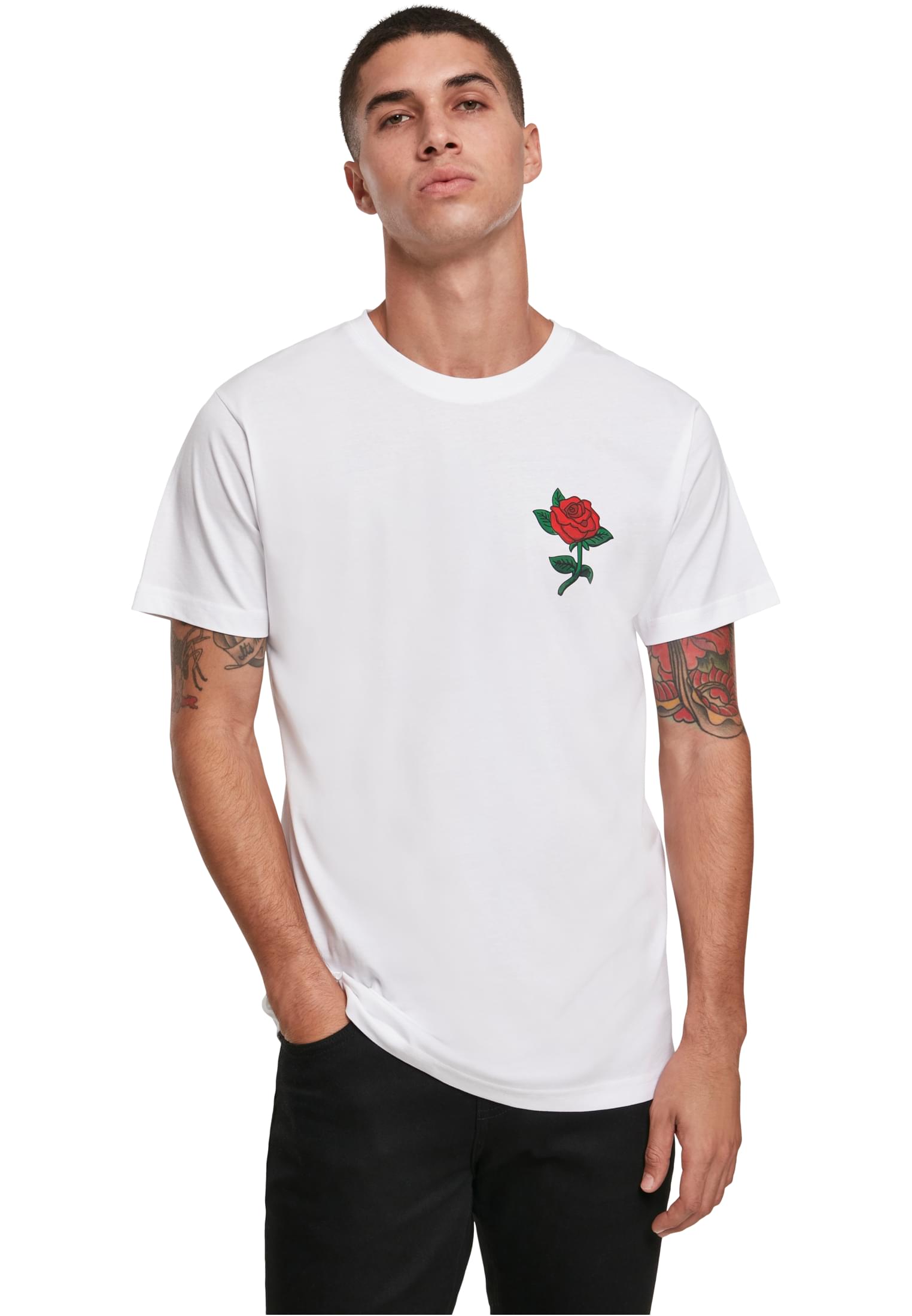 T-Shirt Rose Mister Tee MT557 White
