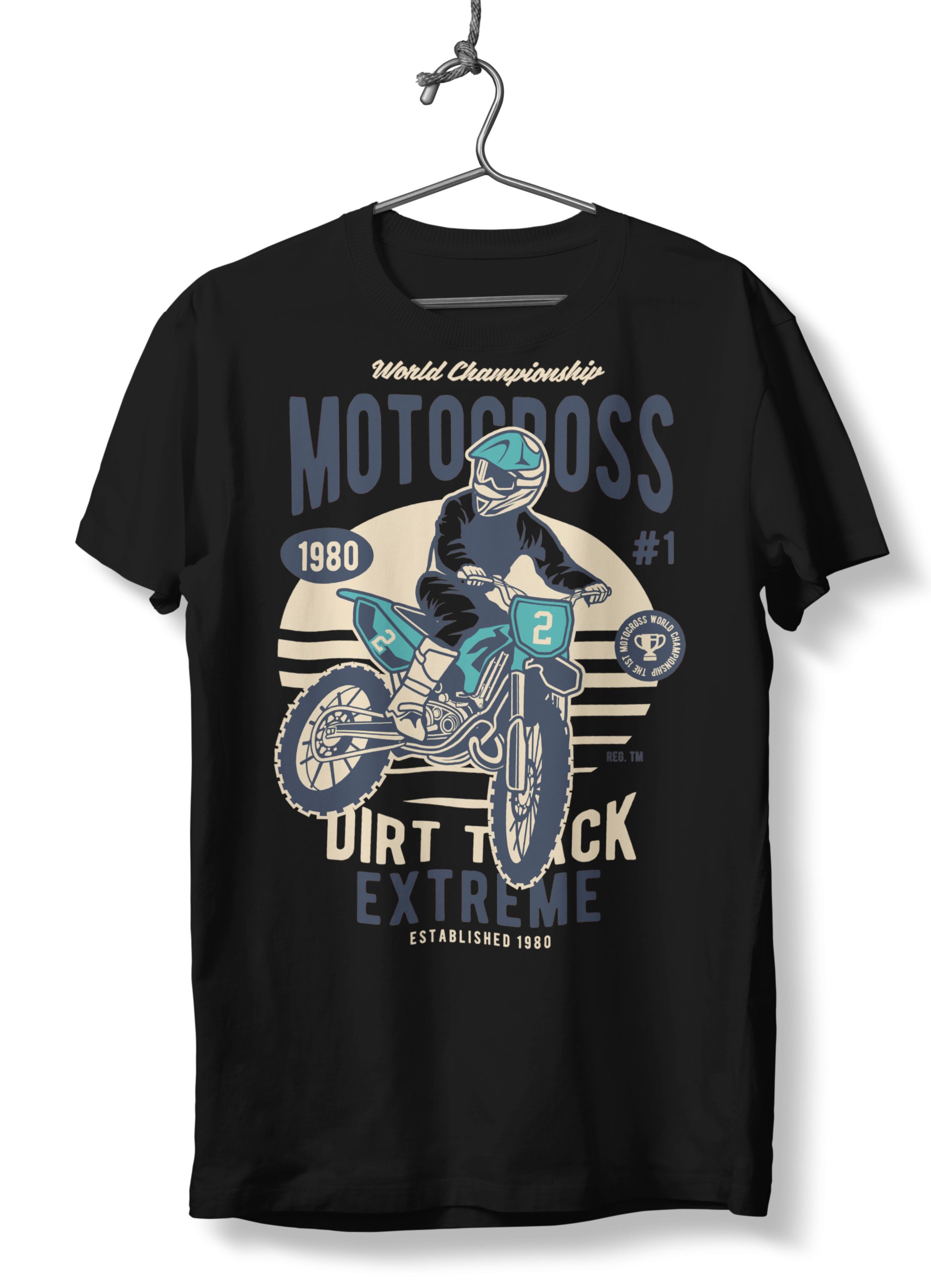 T-Shirt Motocross Extreme Dirt Track Pop Culture Black