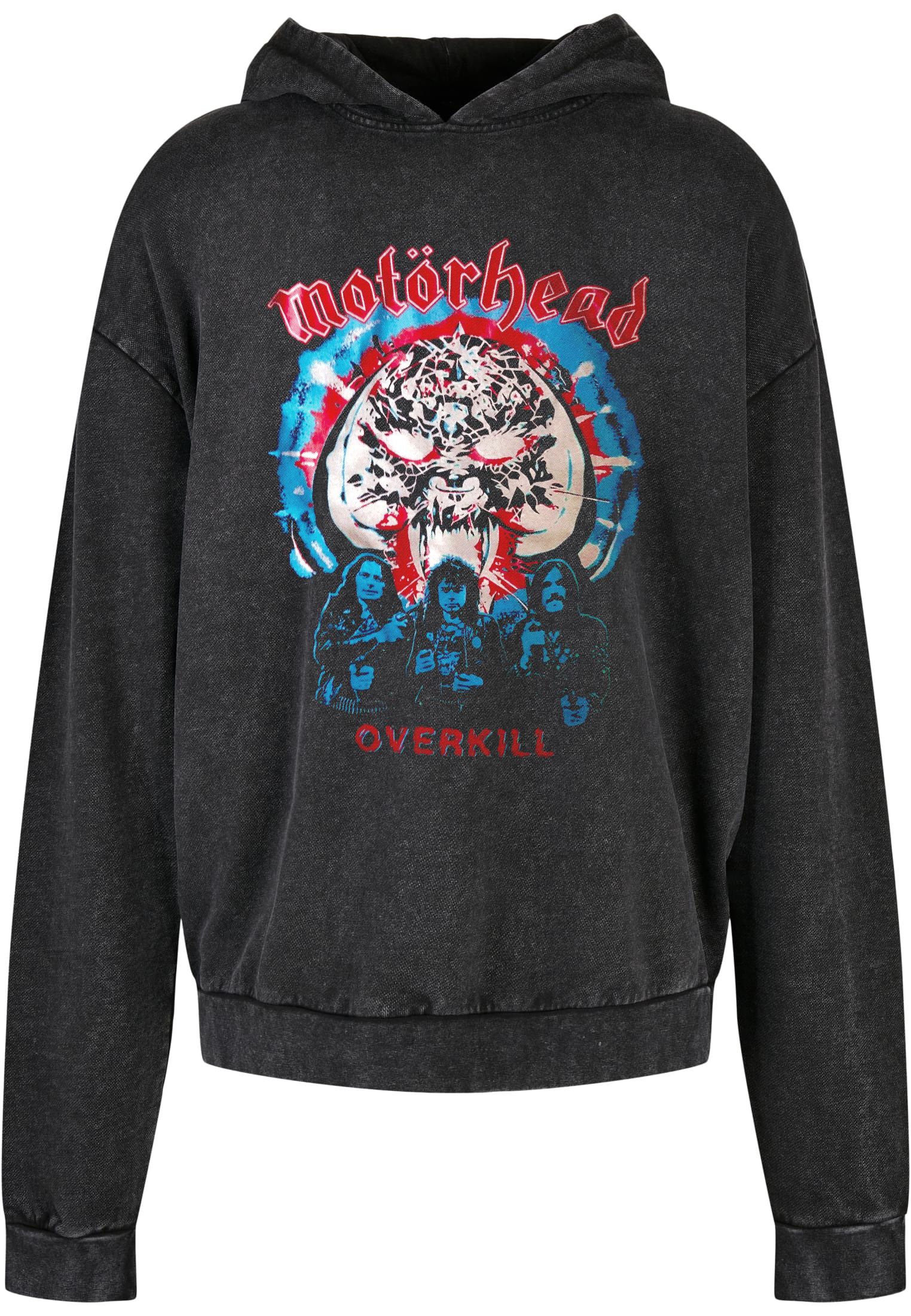 Oversized Premium Hoodie Motorhead Overkill Rock Avenue Black