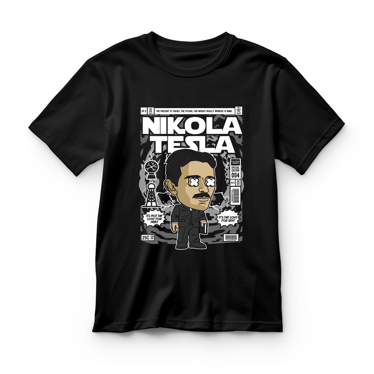 Παιδικό T-shirt Nikola Tesla Pop Culture Black