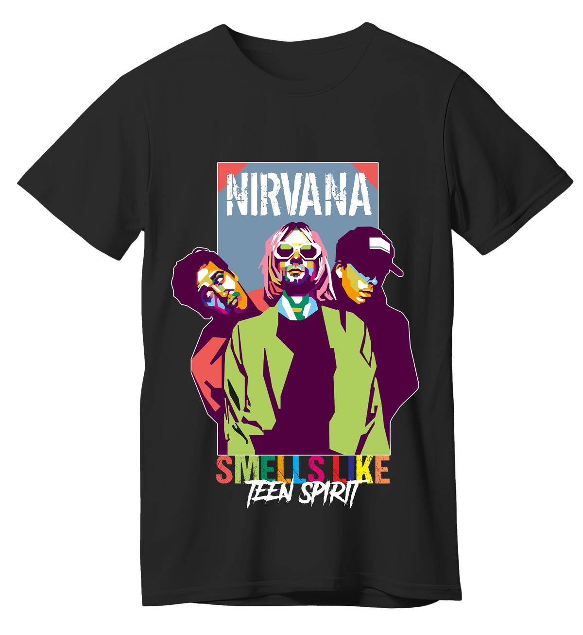 T-Shirt Nirvana Art1 Rock Avenue Black