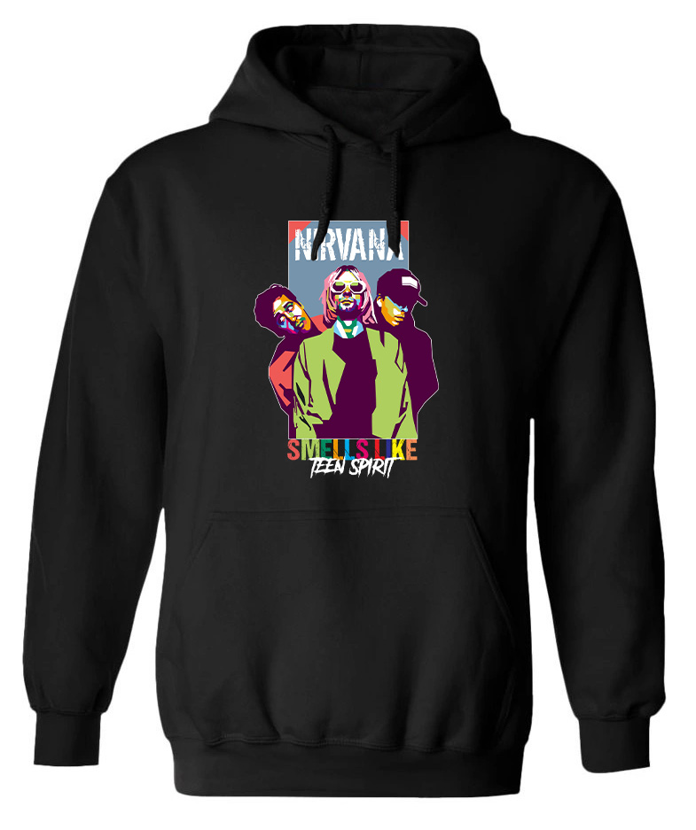 Hoodie Nirvana Art1 Rock Avenue Black