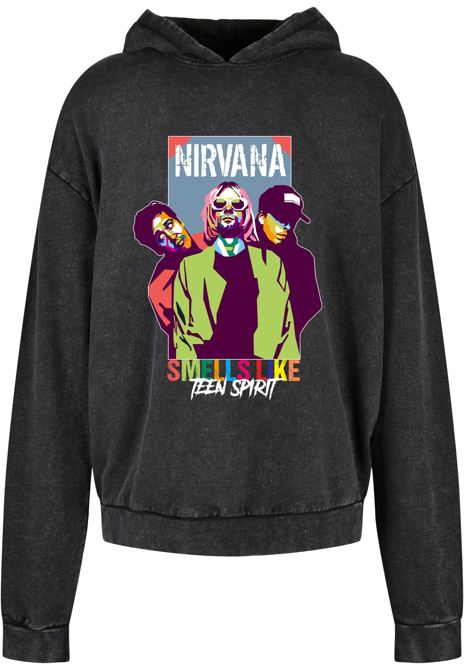 Oversized Premium Hoodie Nirvana Art1 Rock Avenue Black