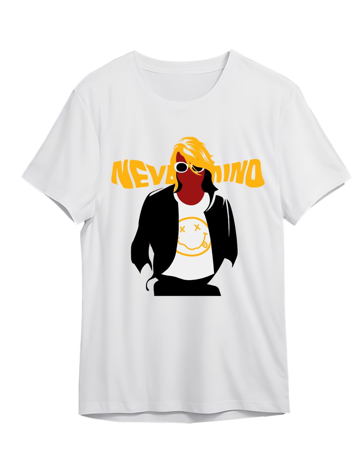 T-Shirt Nirvana Cobain Nevermind 01 Rock Avenue White