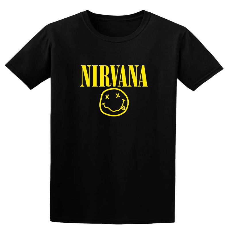 Παιδικό T-shirt Nirvana Face Art Rock Avenue Black