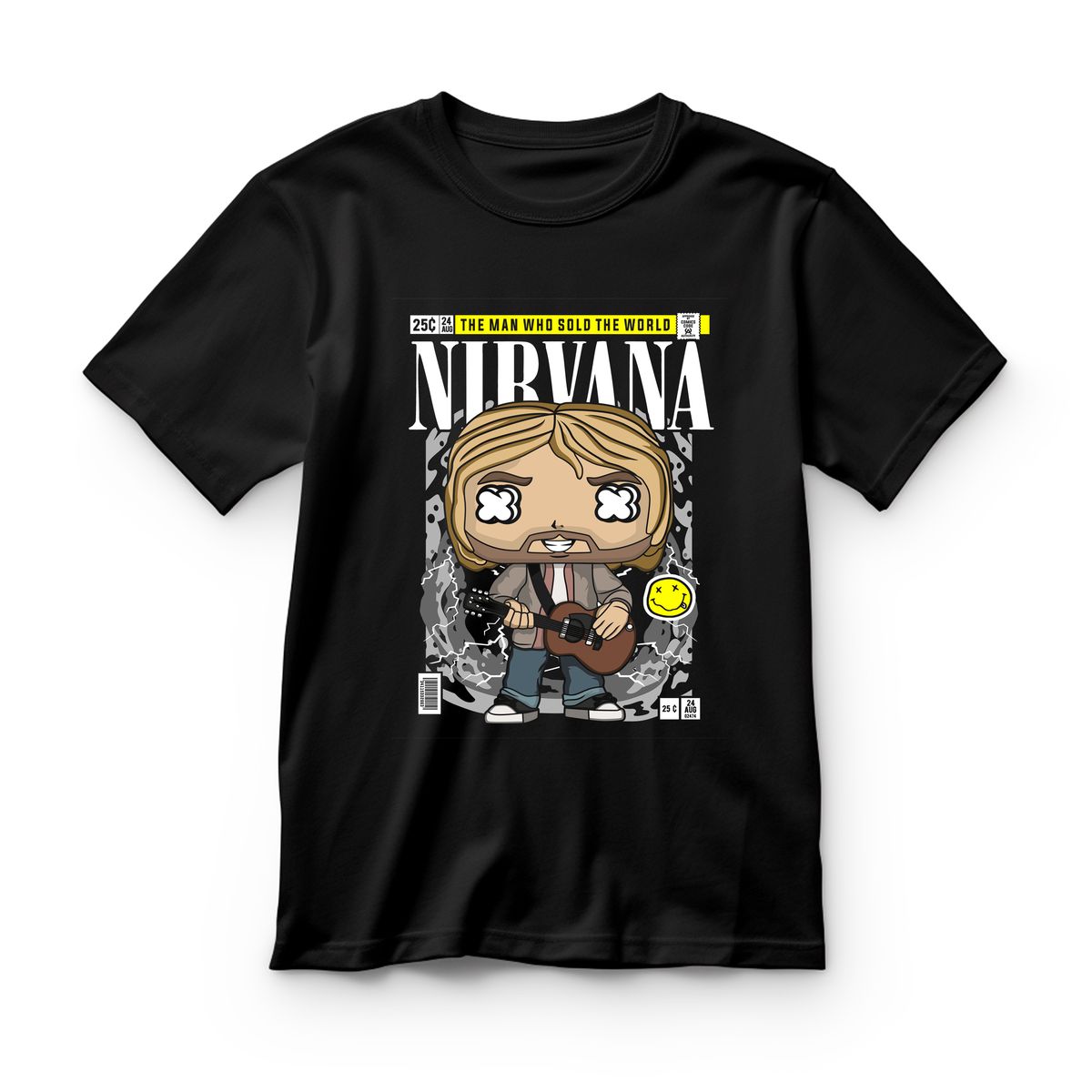 Παιδικό T-shirt Nirvana Kurt Cobain Pop Culture Black
