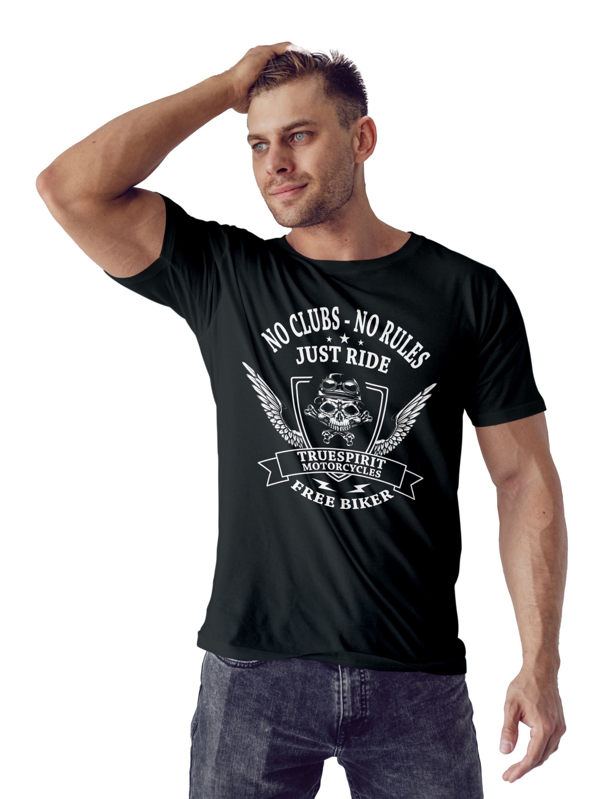 T-Shirt No Clubs Rules Pop Culture Black ανδρικά Basic T-Shirts Simple Wear Μπλουζάκια κοντομάνικα