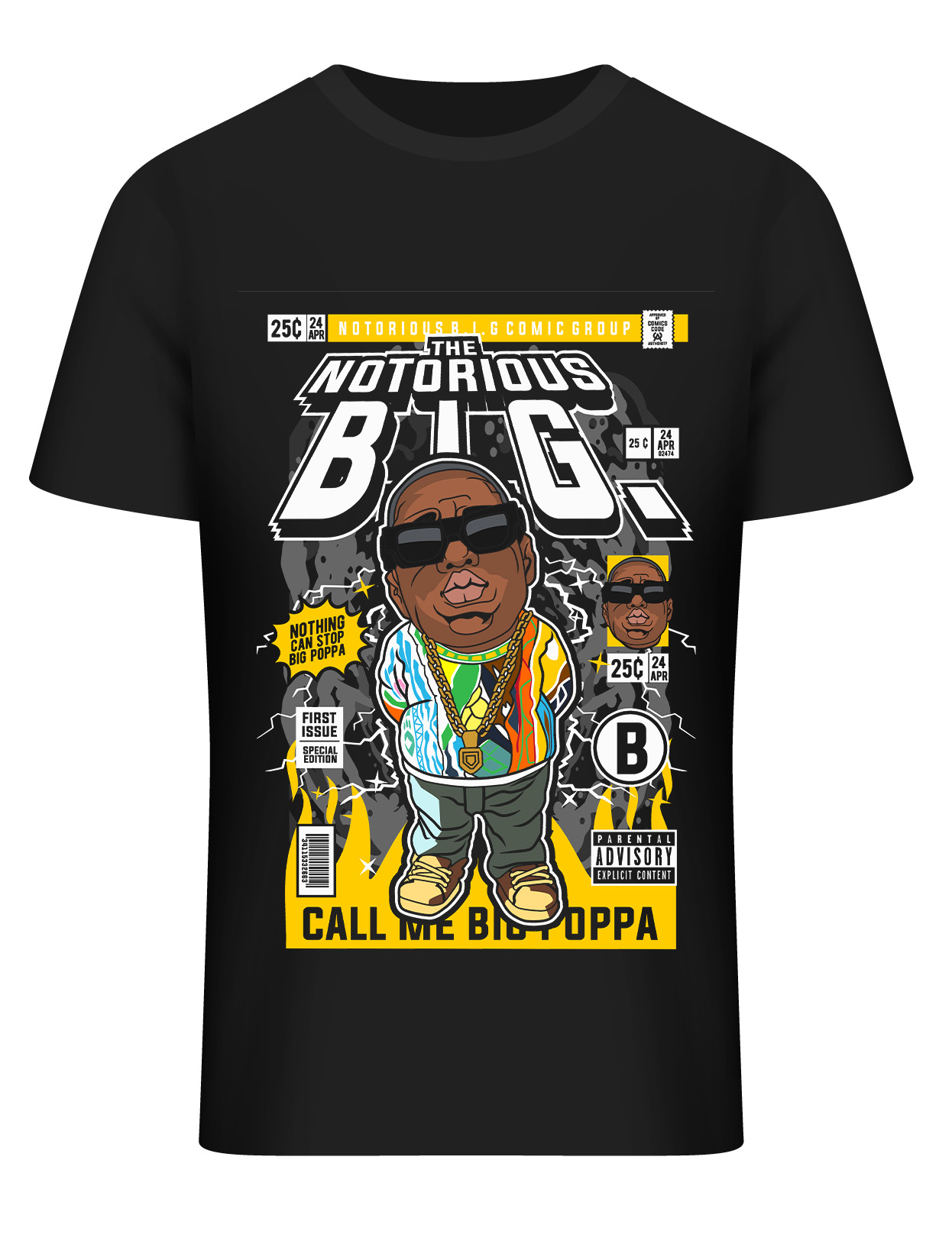 T-Shirt Notorious B.I.G Pop Culture Black