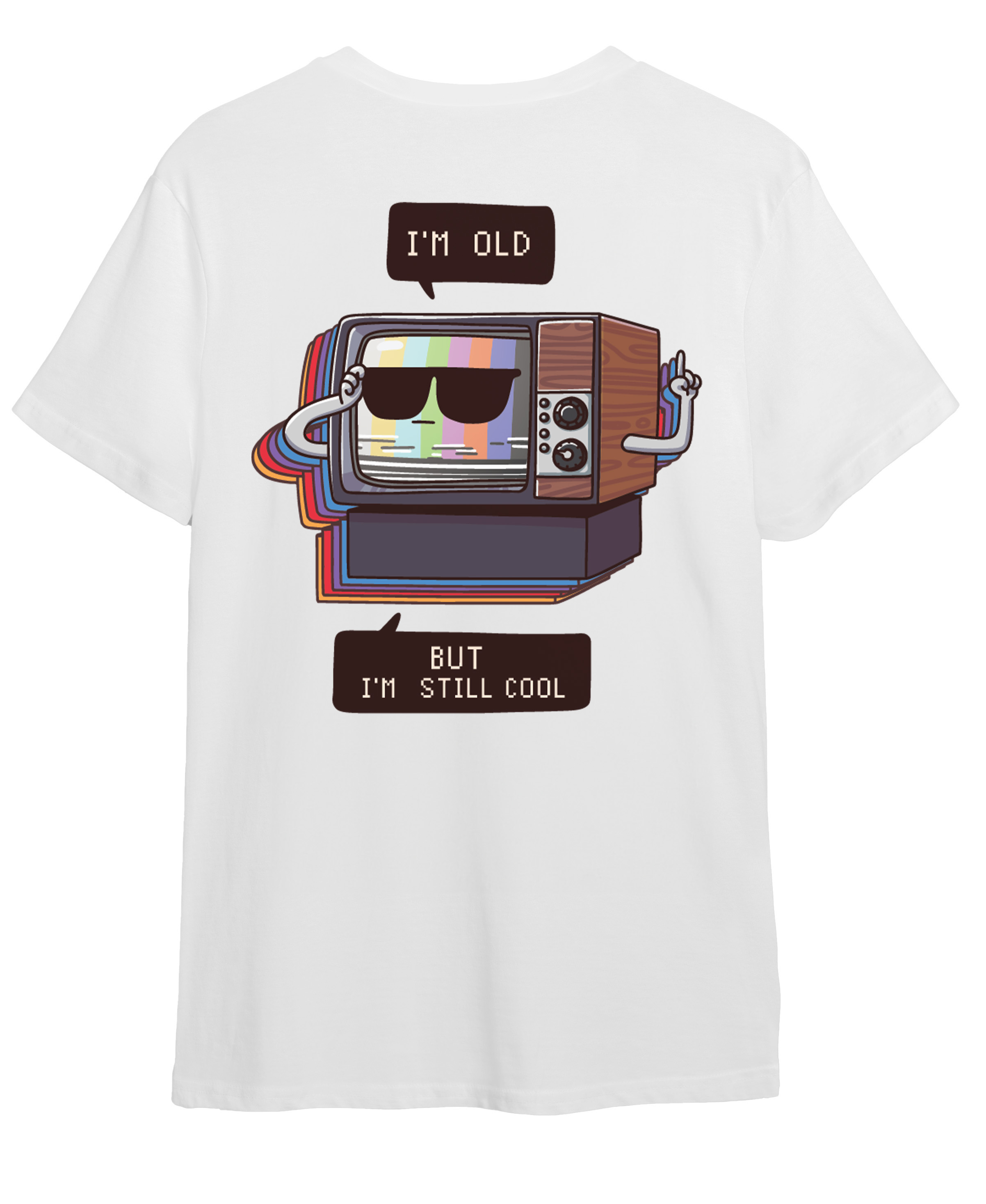 T-Shirt Old But Still Cool Pop Culture White