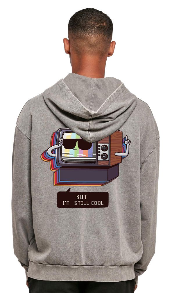 Oversized Premium Hoodie Old But Still Cool Pop Culture Asphalt ανδρικά Φούτερ Simple Wear