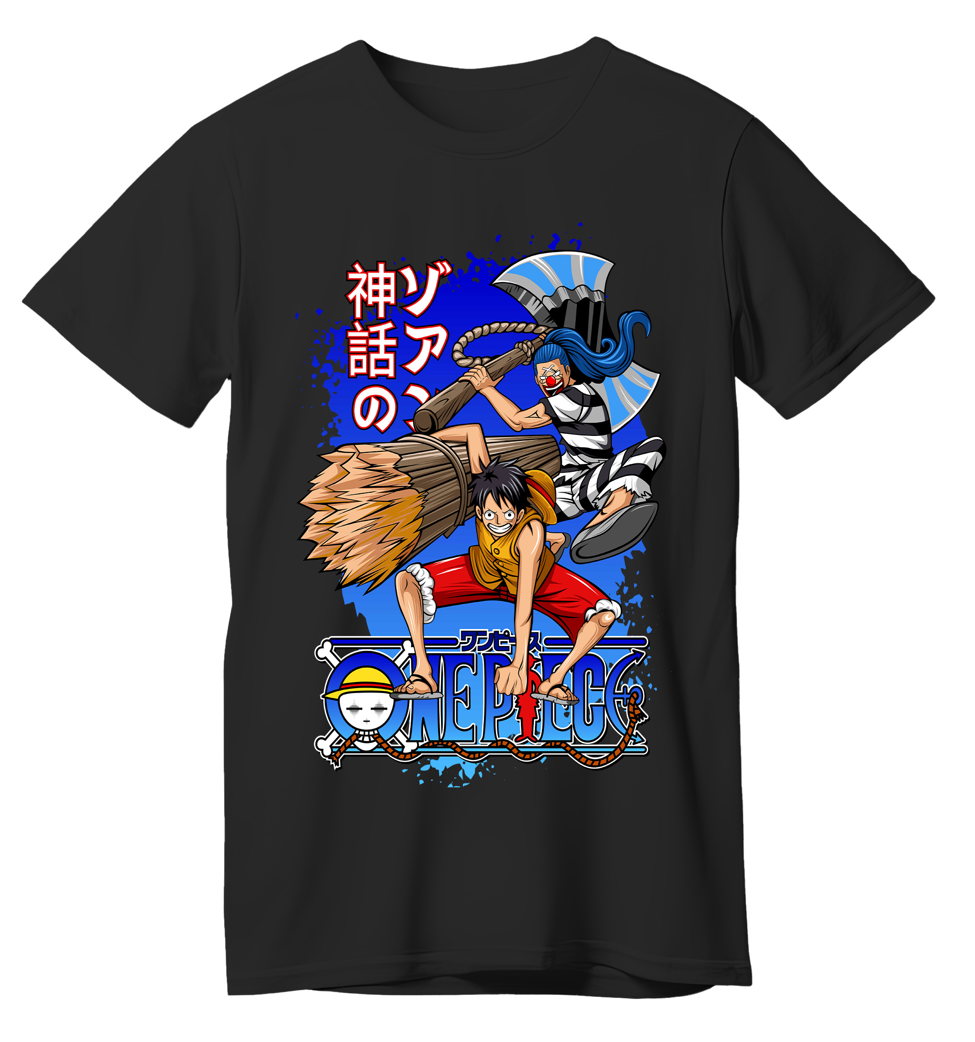 T-Shirt One Piece 2d D Pop Culture Black