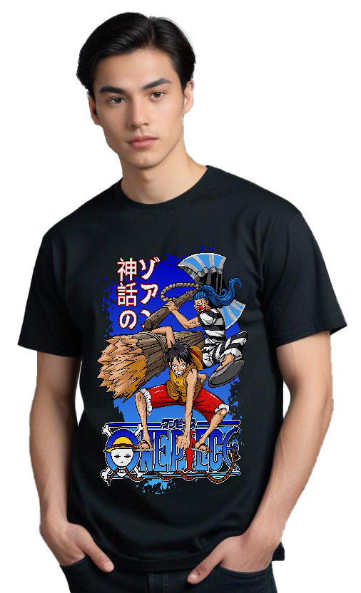 T-Shirt One Piece 2D D Pop Culture Black ανδρικά Basic T-Shirts Simple Wear Μπλουζάκια κοντομάνικα