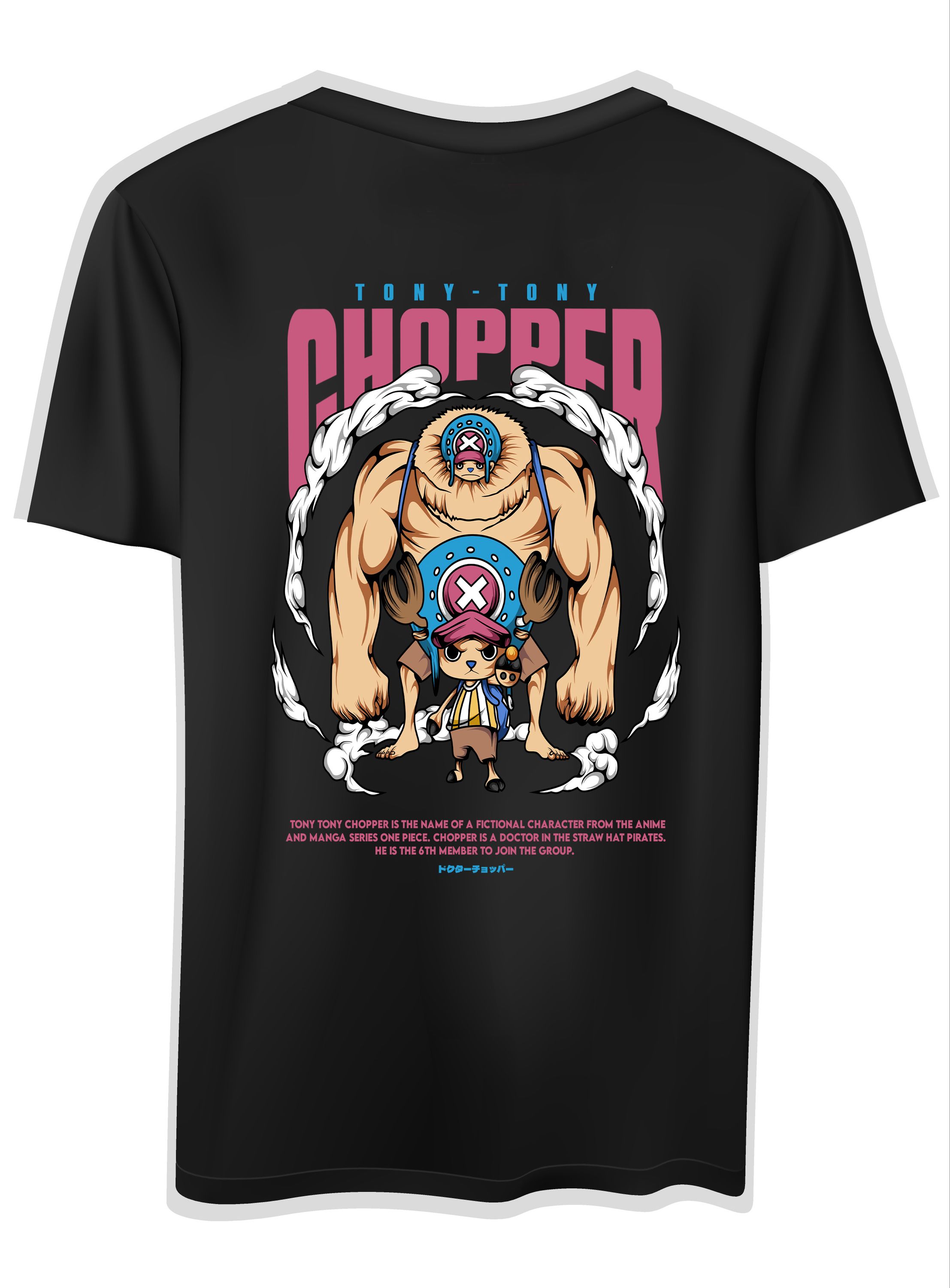 T-Shirt One Piece Chopper Pop Culture Black