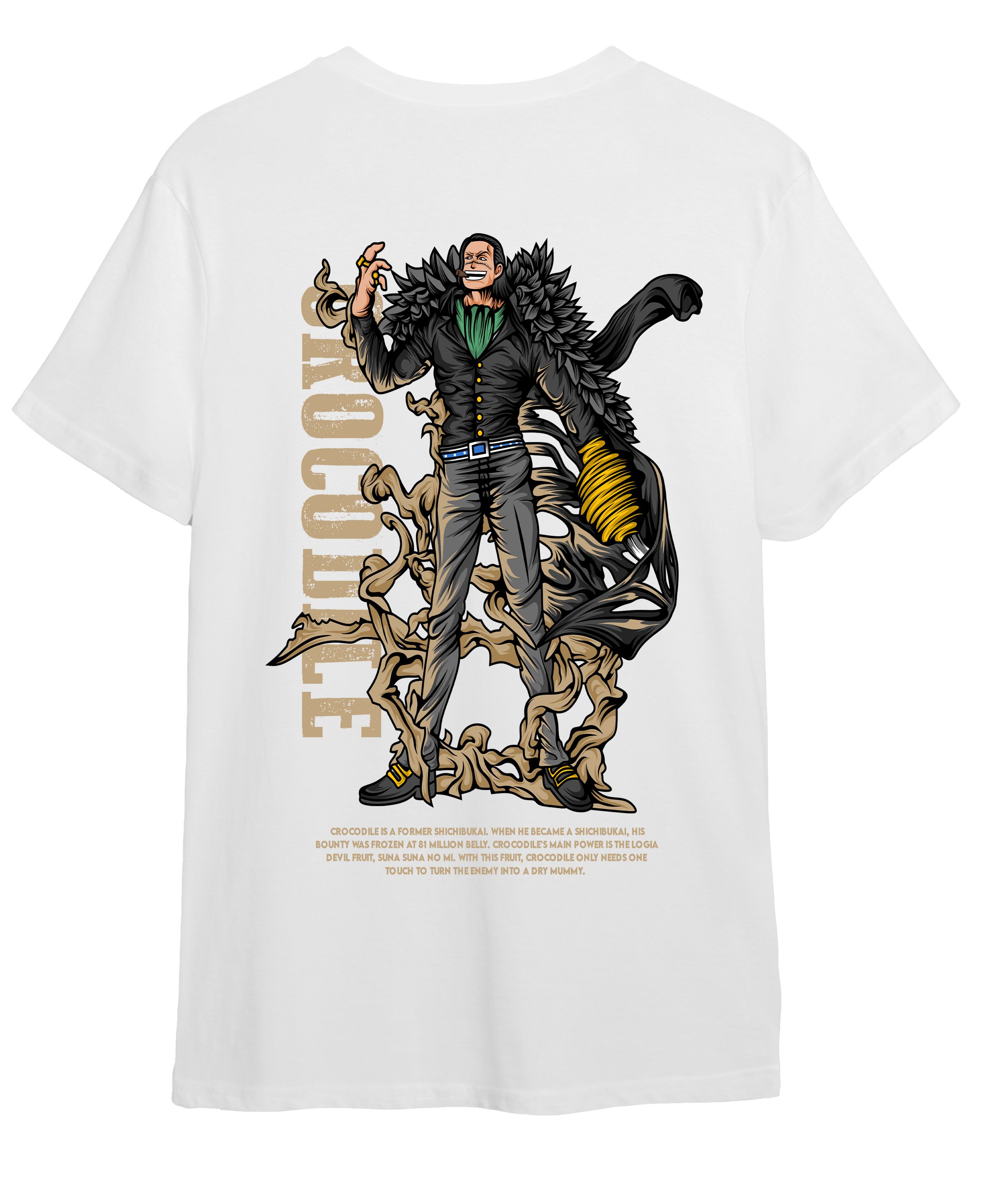 T-Shirt One Piece Crocodile Pop Culture White