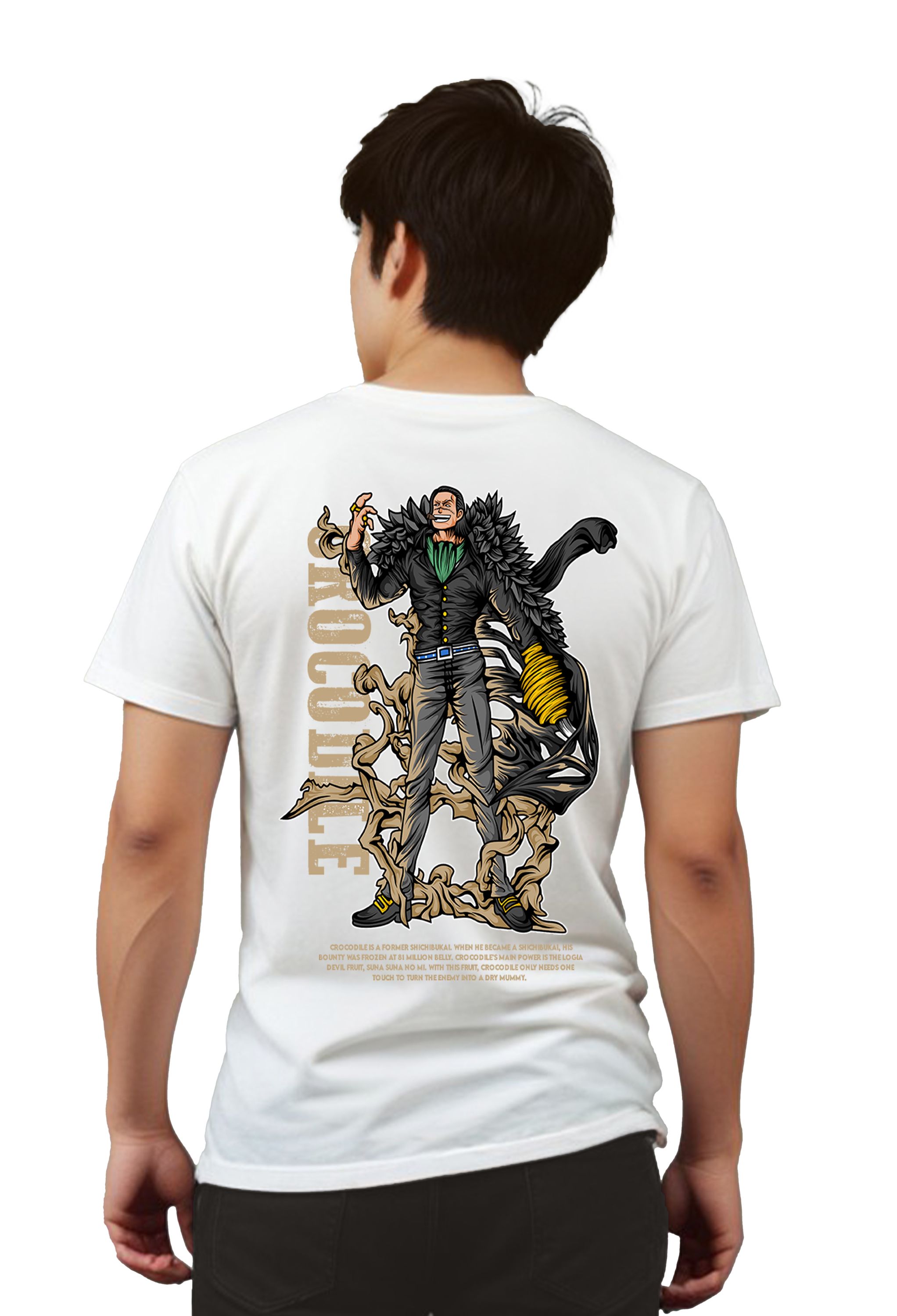 T-Shirt One Piece Crocodile Pop Culture White ανδρικά Basic T-Shirts Simple Wear Μπλουζάκια κοντομάνικα