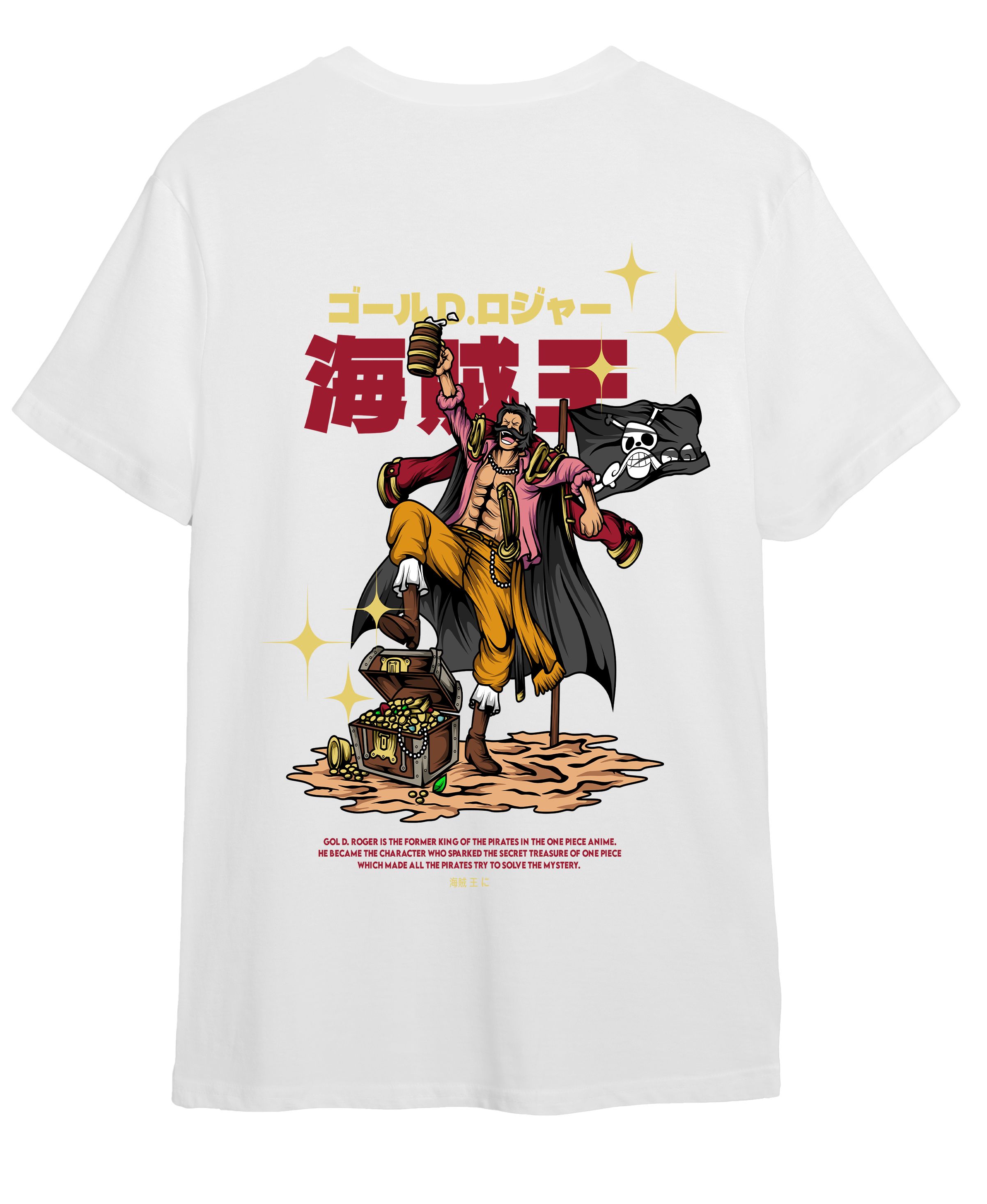 T-Shirt One Piece Gol D. Roger Pop Culture White