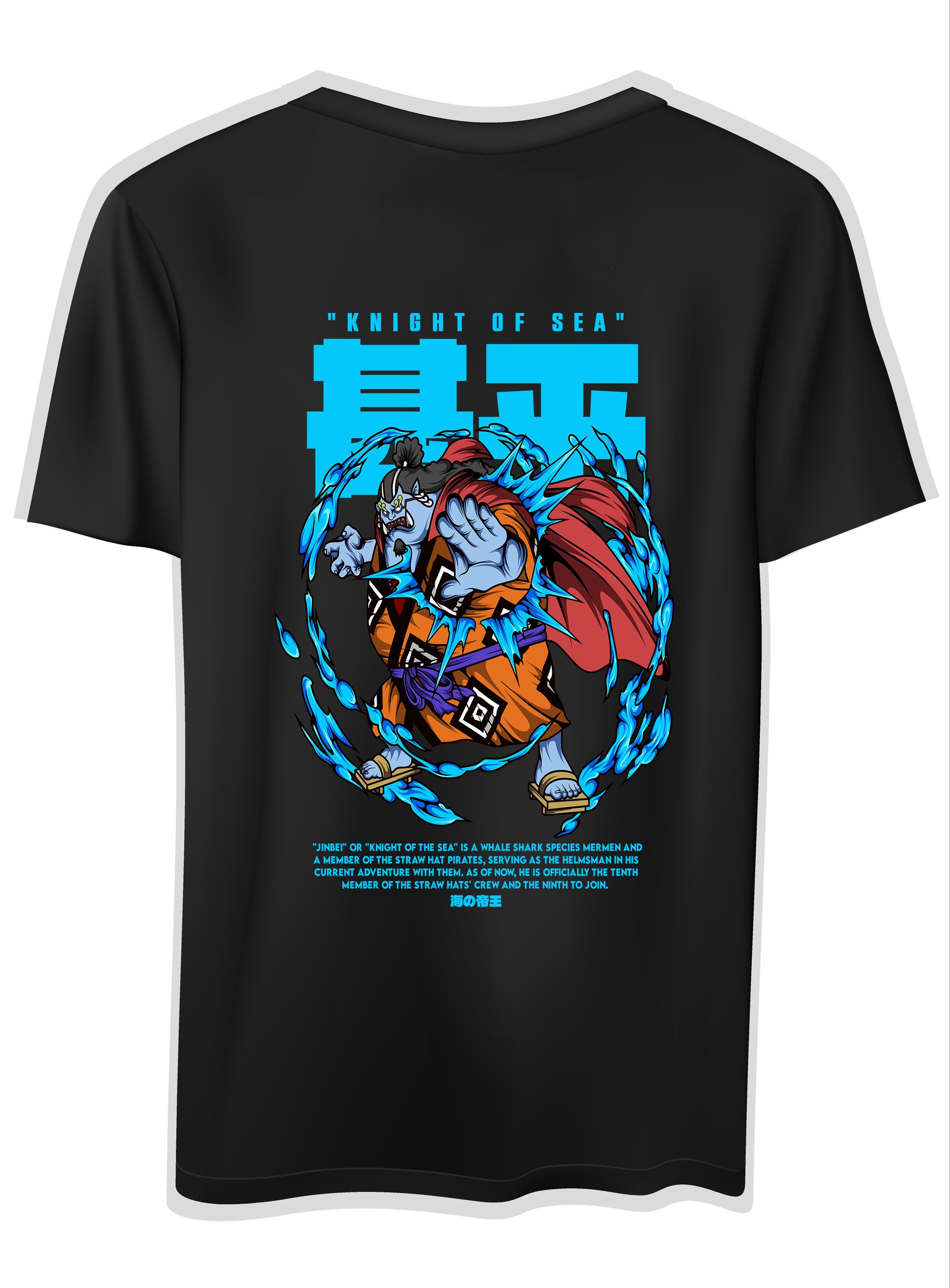 T-Shirt One Piece Jinbei Pop Culture Black