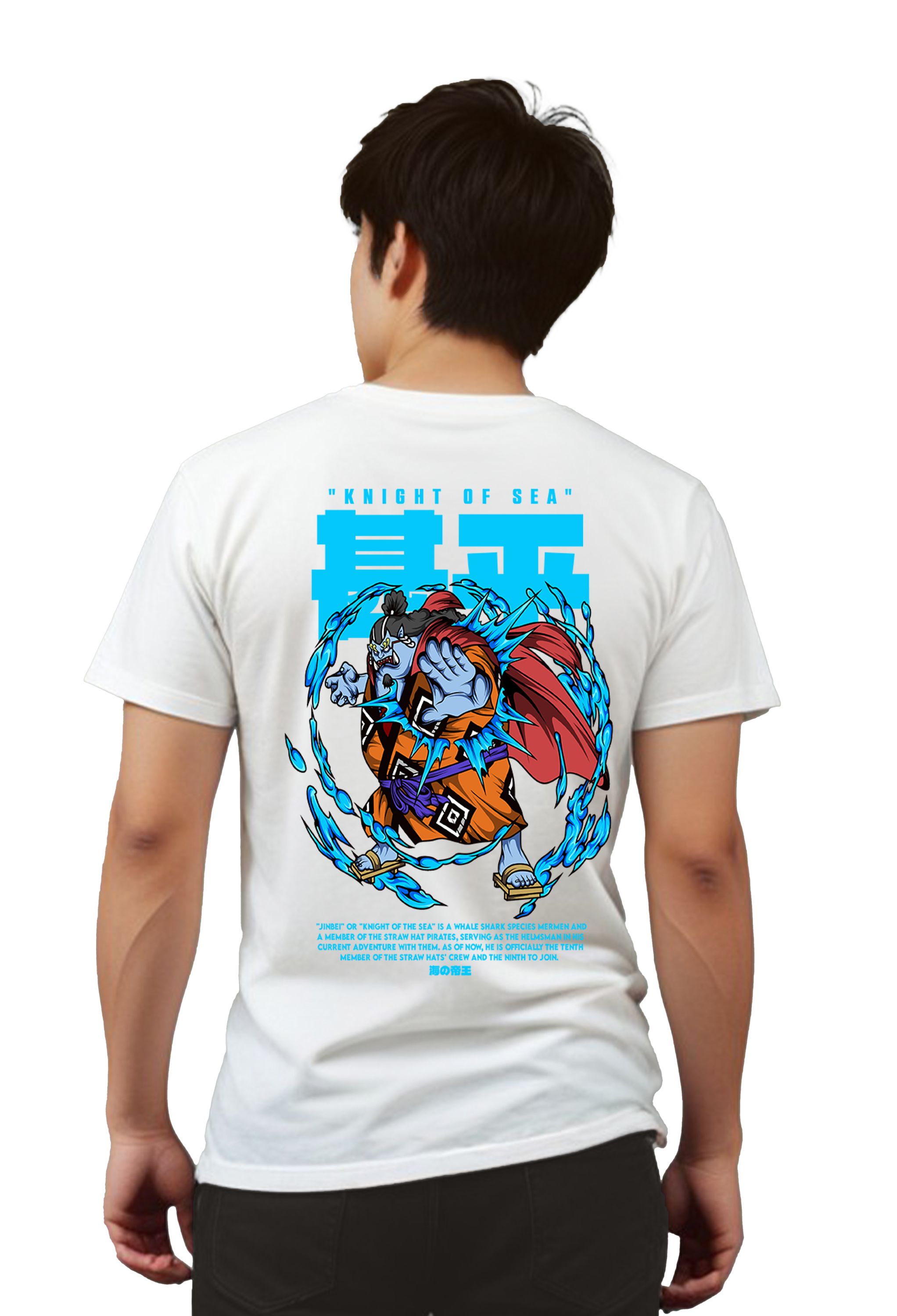 T-Shirt One Piece Jinbei Pop Culture White ανδρικά Basic T-Shirts Simple Wear Μπλουζάκια κοντομάνικα
