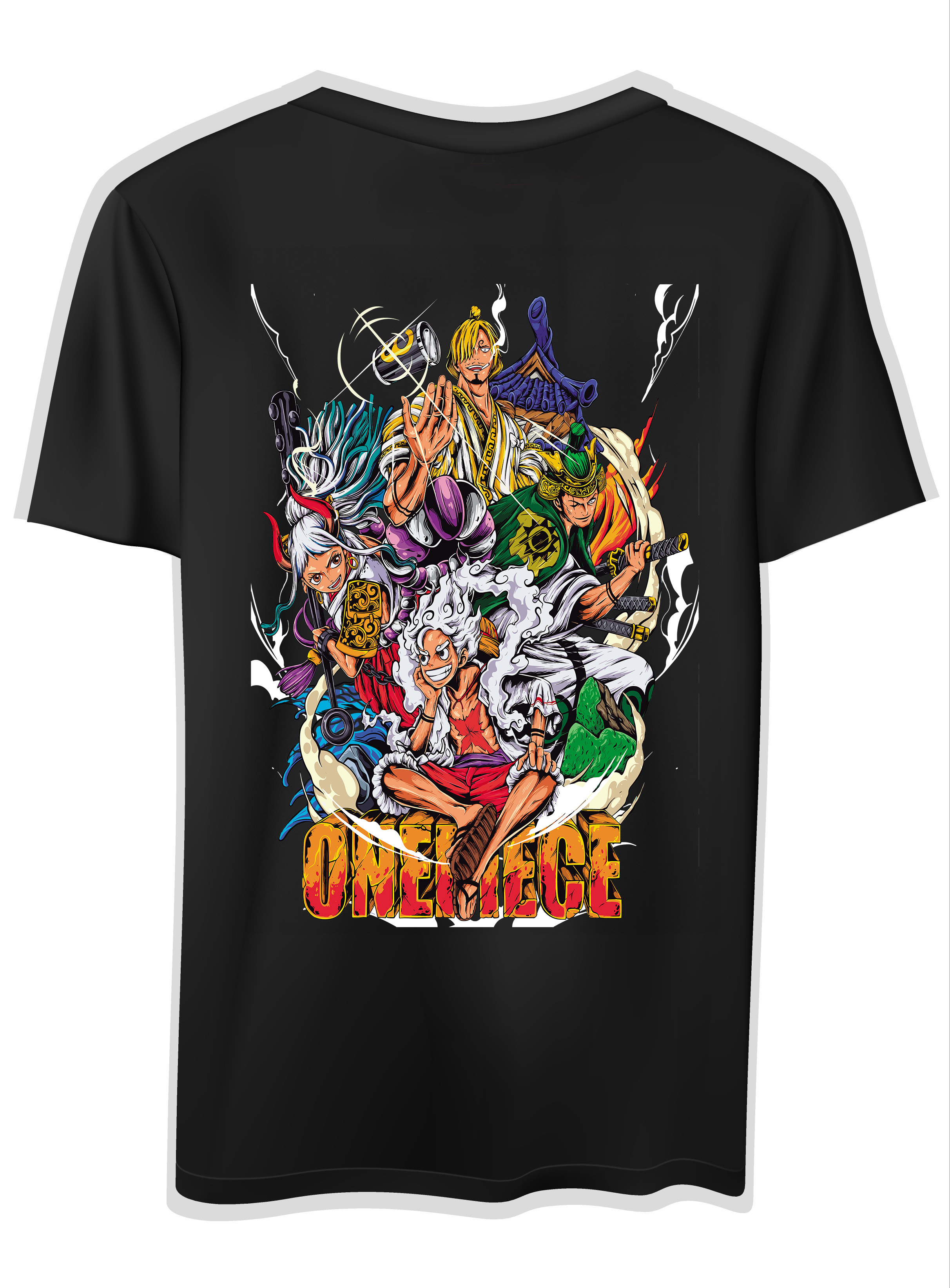 T-Shirt One Piece Lets Go Pop Culture Black